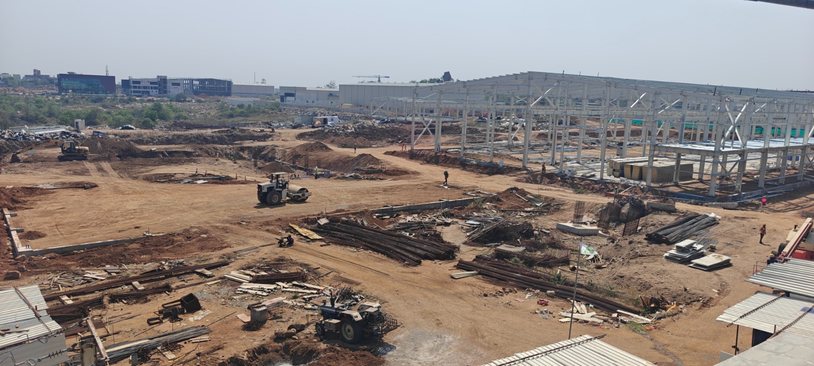 Earthwork, grading and compaction with a soil compactor at the UUV Missile Complex site